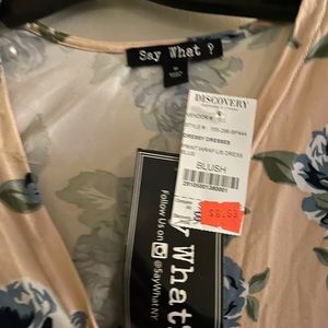 Print Wrap L/S Dress Blush